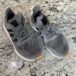 Adidas Gray Sneakers with Black Accents